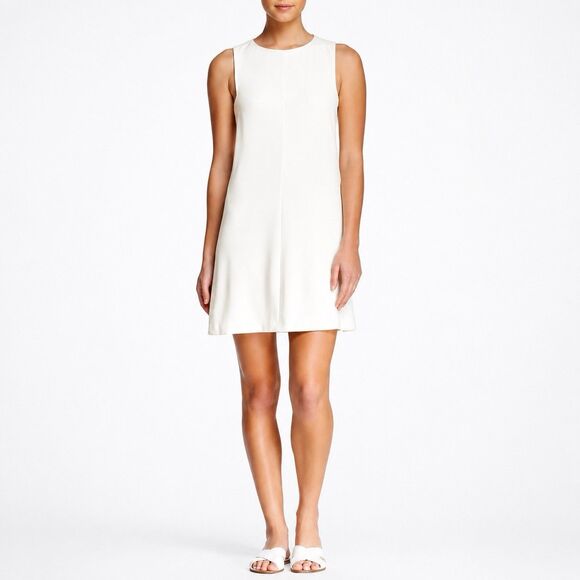Trina Turk Dresses & Skirts - Trina Turk Lysett Dress 141430 White Ivory Sleeveless Trapeze Shift Dress Size 8